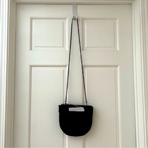 Thacker black crossbody bag with chain strap